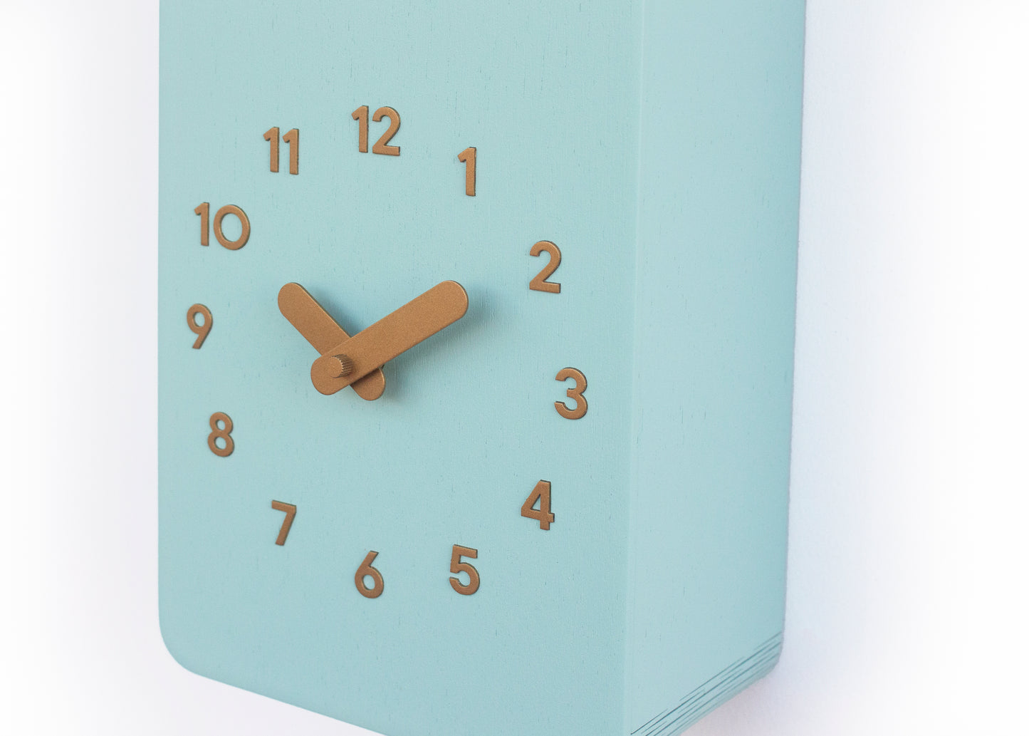 Mold Green Cuckoo Clock – Scandinavian Wall Decor with Brass Details