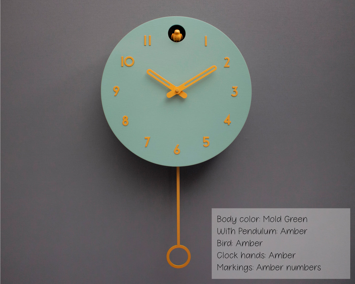 Handmade Modern Circle Cuckoo Clock – Customizable Design