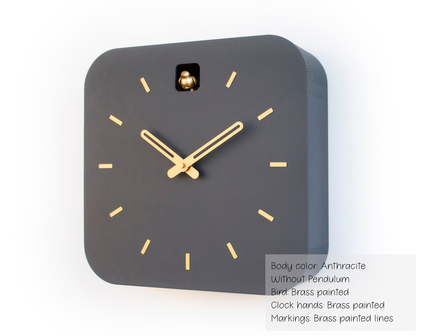 Handmade Square Cuckoo Clock – Modern Design