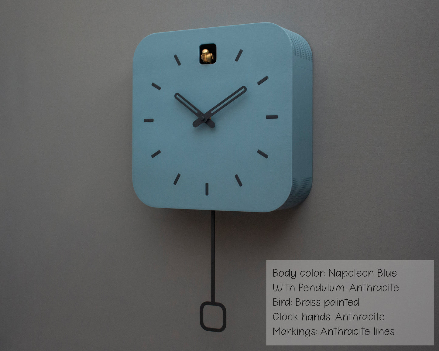 Handmade Square Cuckoo Clock – Modern Design
