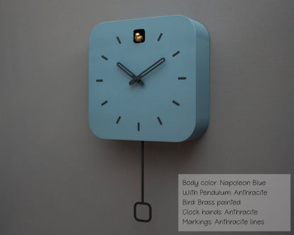 Handmade Square Cuckoo Clock – Modern Design