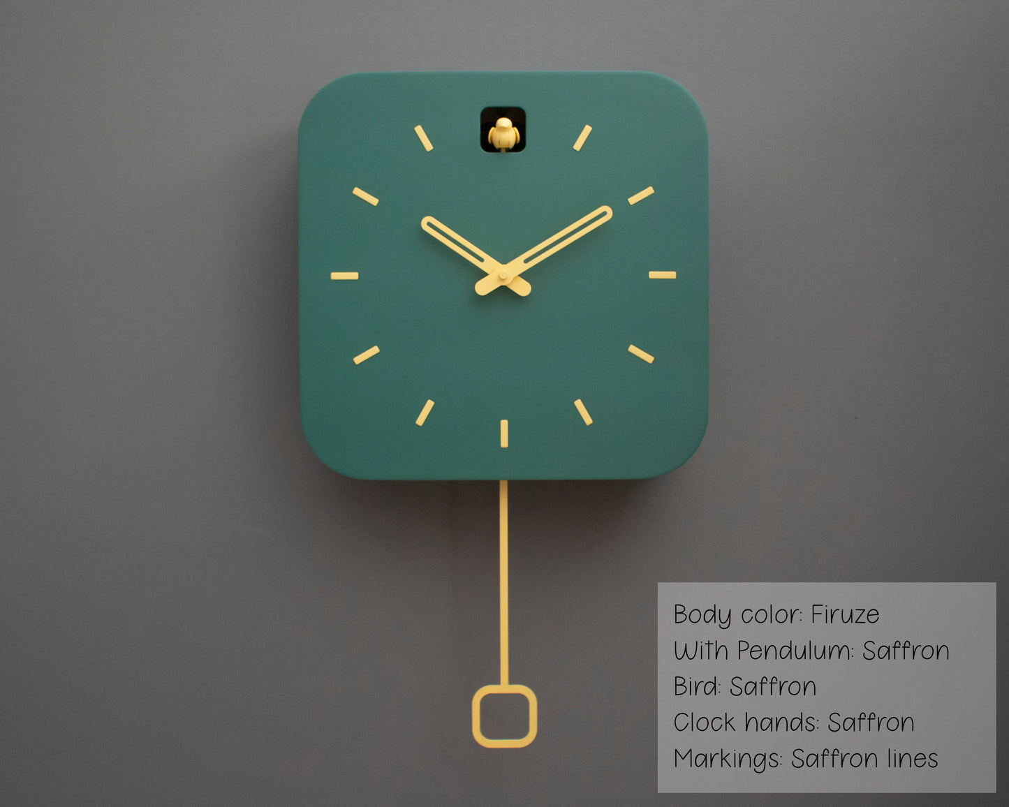 Handmade Square Cuckoo Clock – Modern Design
