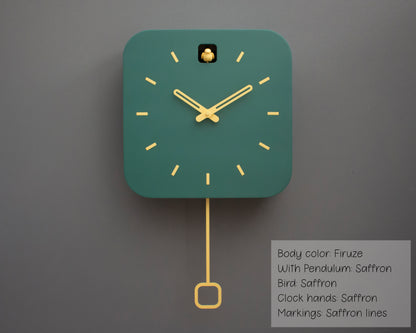 Handmade Square Cuckoo Clock – Modern Design