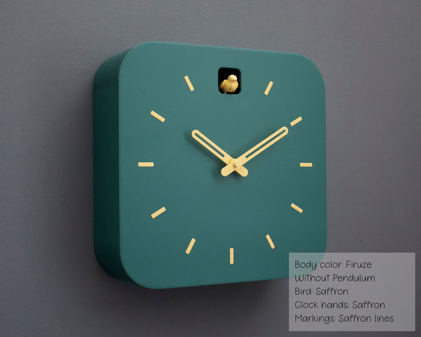 Handmade Square Cuckoo Clock – Modern Design