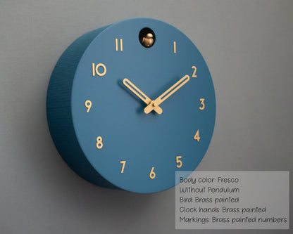 Handmade Modern Circle Cuckoo Clock – Customizable Design