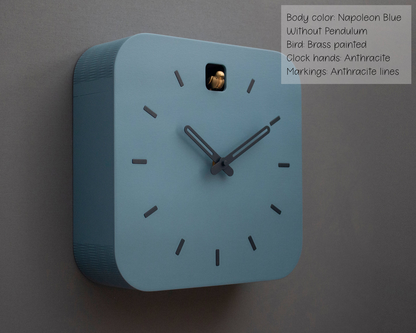 Handmade Square Cuckoo Clock – Modern Design