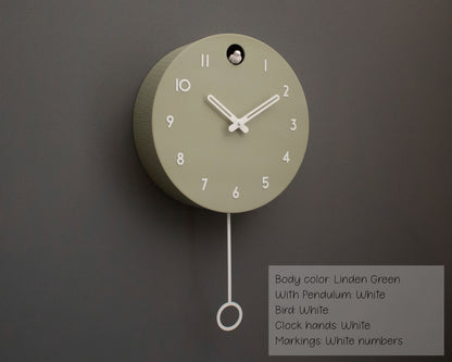 Handmade Modern Circle Cuckoo Clock – Customizable Design