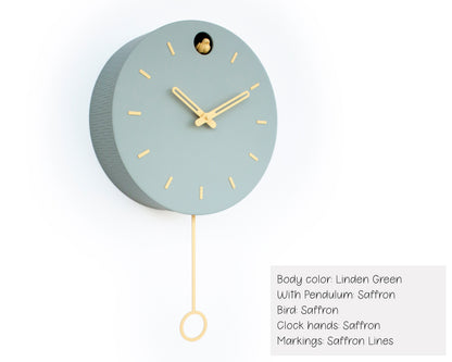 Handmade Modern Circle Cuckoo Clock – Customizable Design