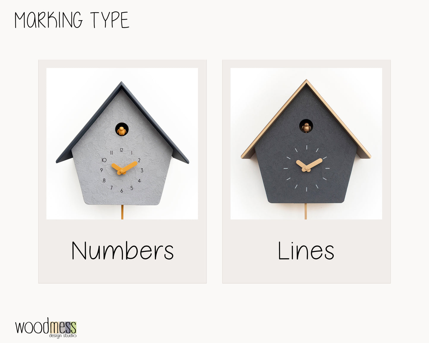 Handmade Modern Cuckoo Clock – Customizable Design