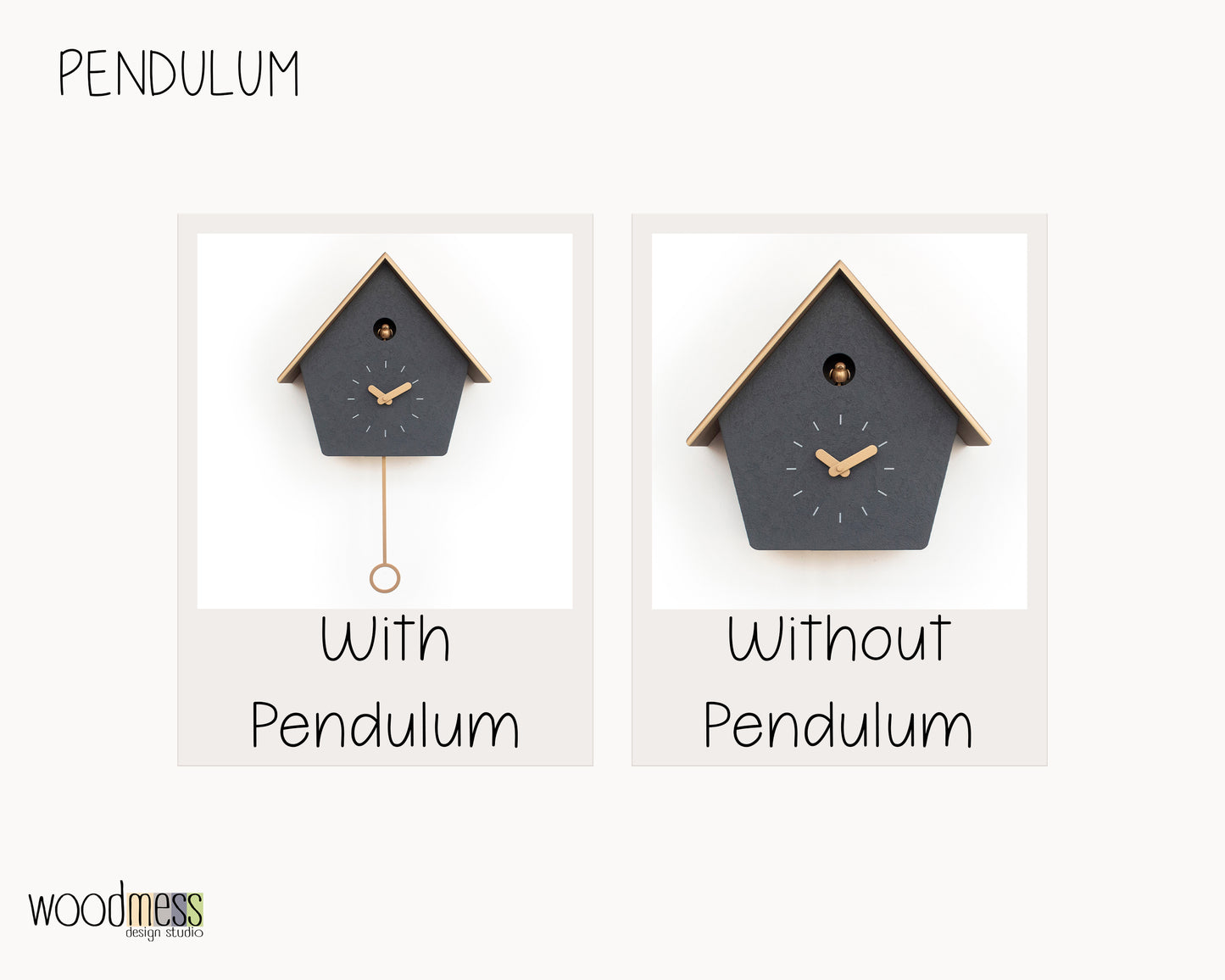 Handmade Modern Cuckoo Clock – Customizable Design