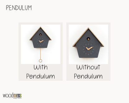 Handmade Modern Cuckoo Clock – Customizable Design