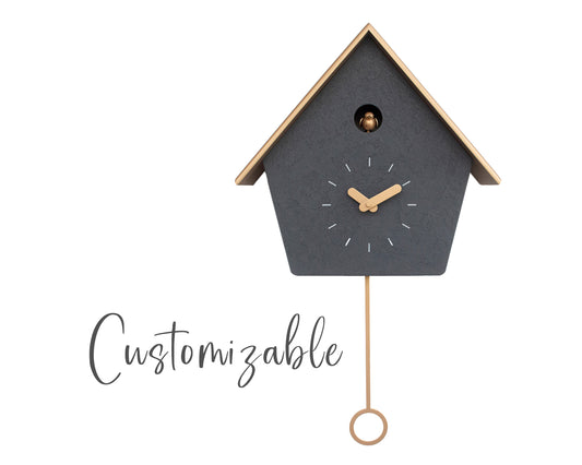 Handmade Modern Cuckoo Clock – Customizable Design