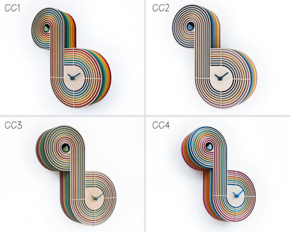 Unique Modern Cuckoo Clock - Multi Colored