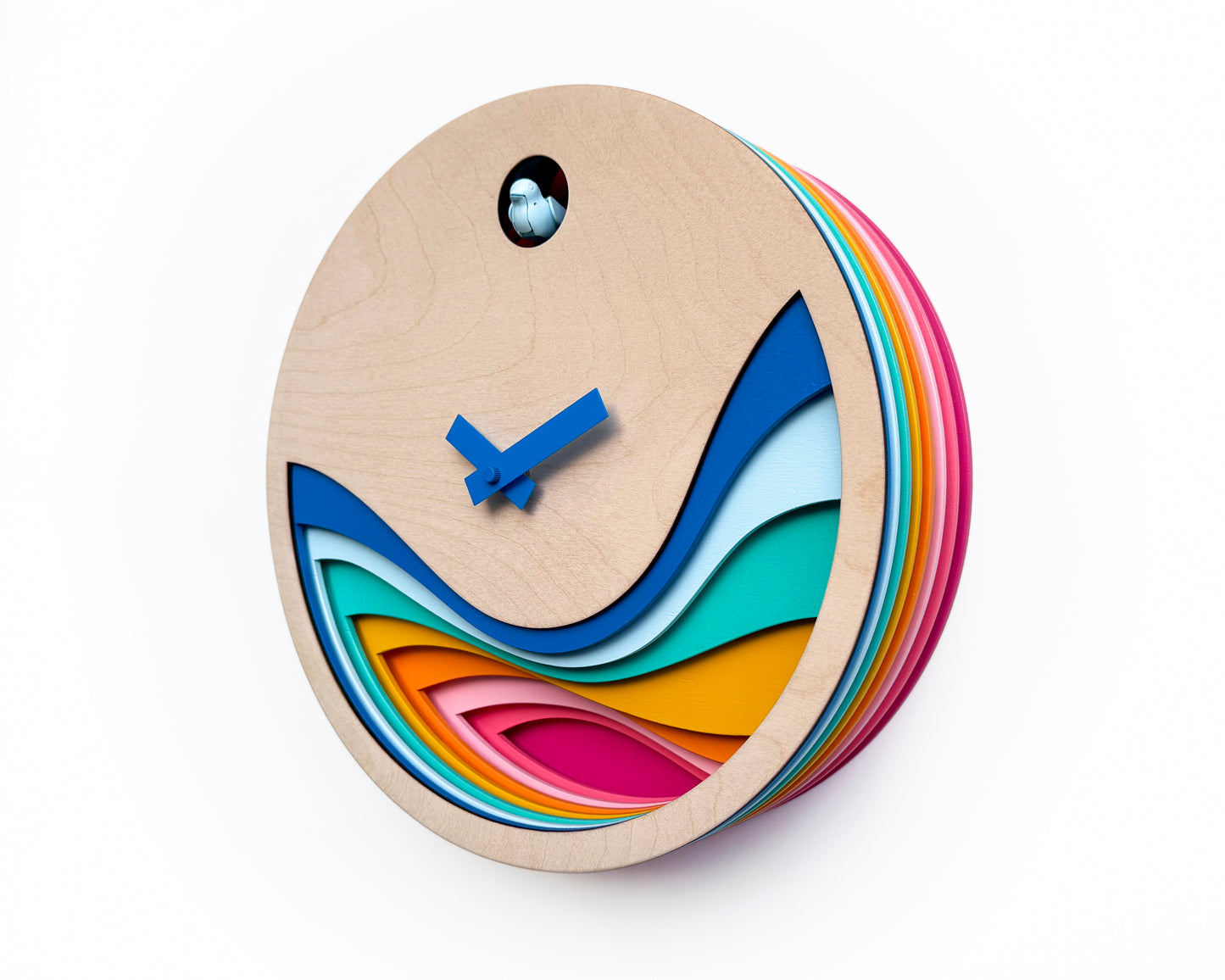 Unique Modern Cuckoo Clock - Multi Colored