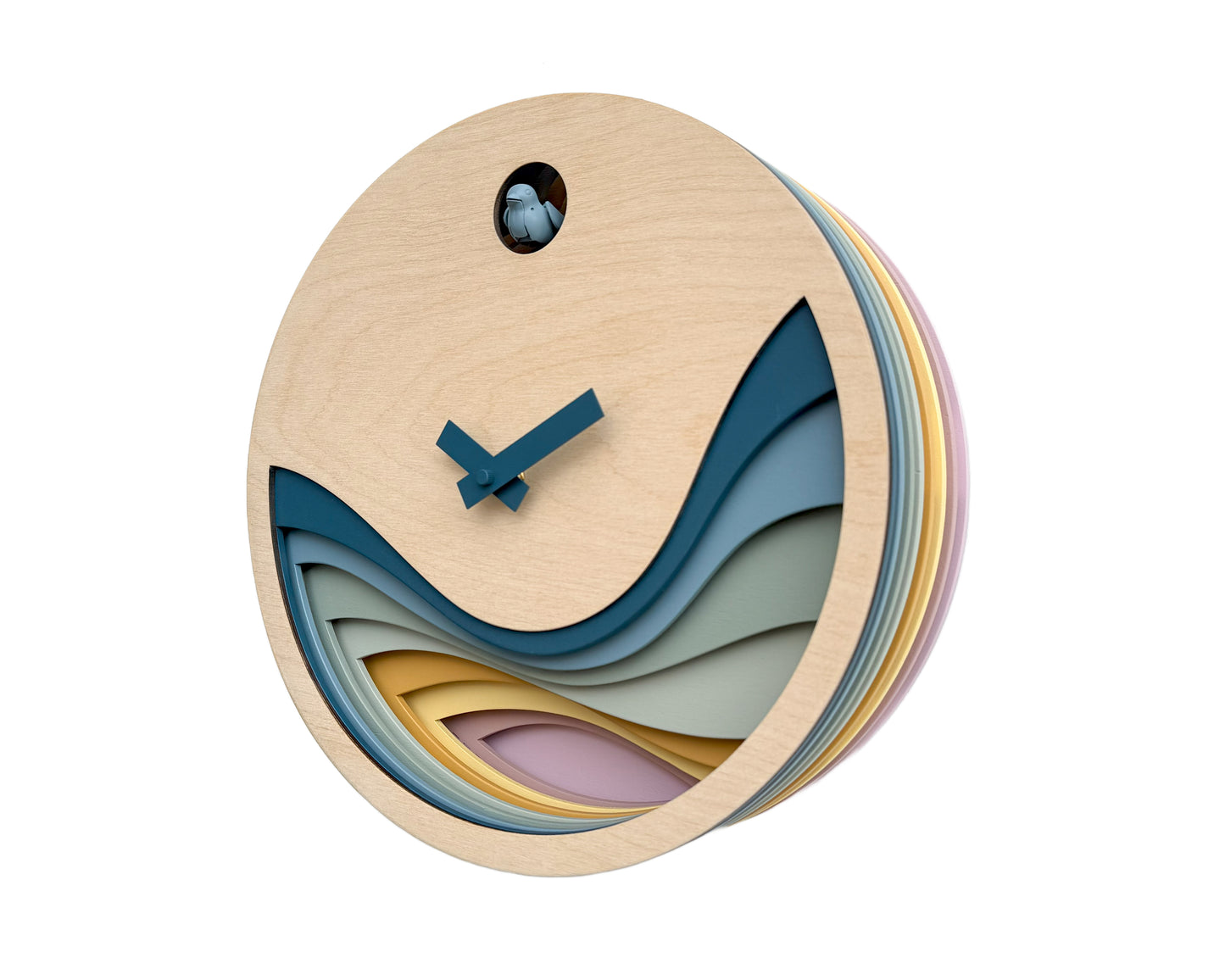 Artistic Cuckoo Clock, Handmade Wooden Wall Decor, Contemporary Home Accent