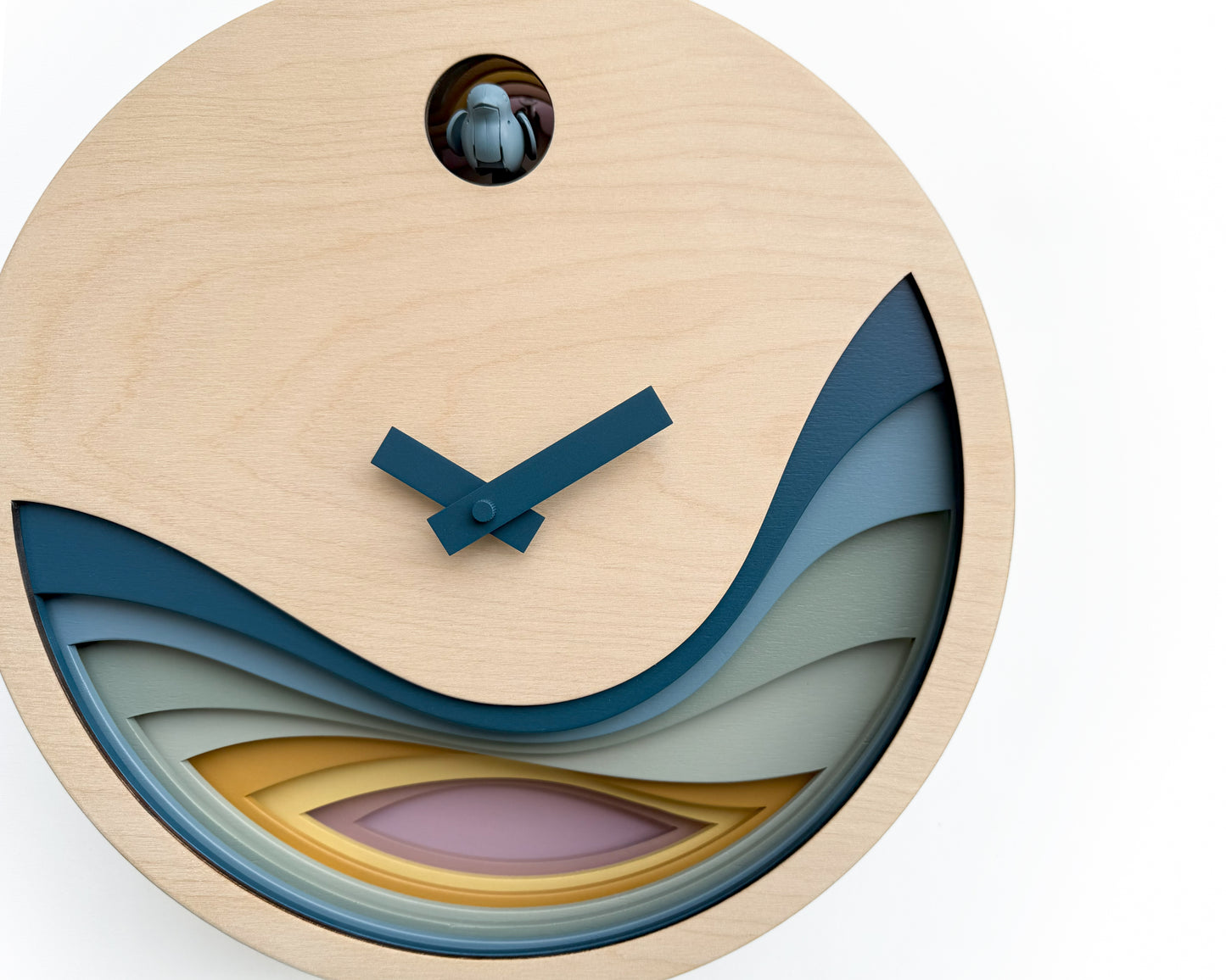 Artistic Cuckoo Clock, Handmade Wooden Wall Decor, Contemporary Home Accent