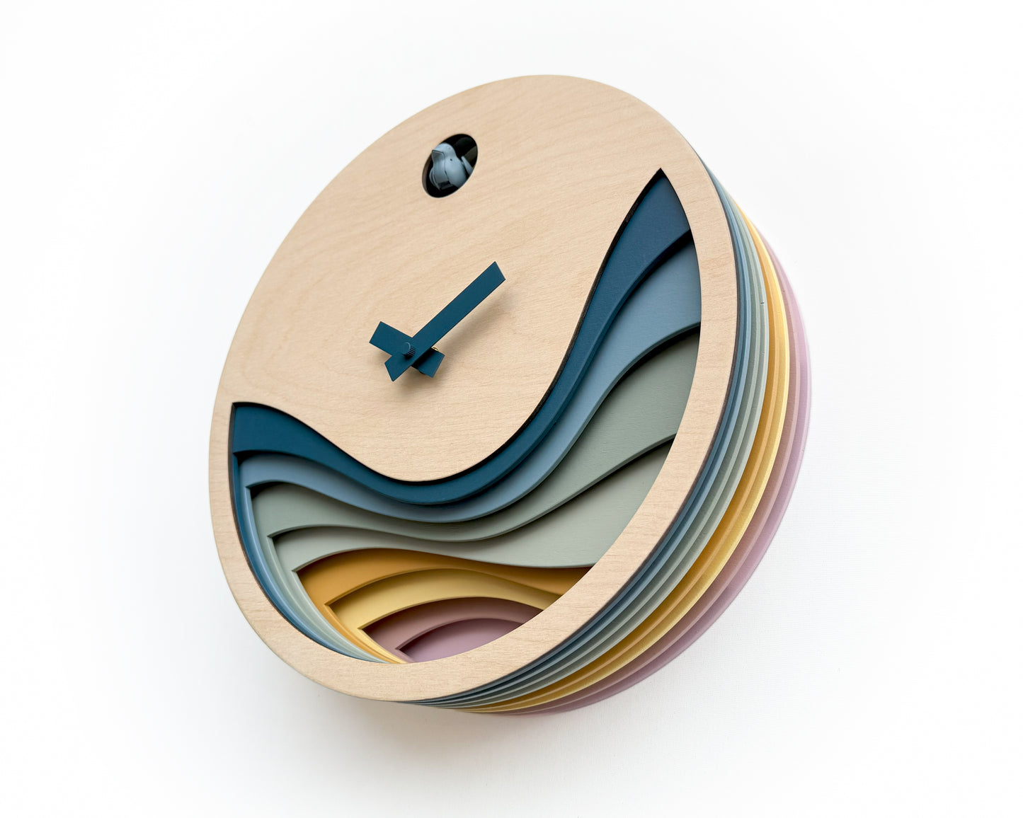 Artistic Cuckoo Clock, Handmade Wooden Wall Decor, Contemporary Home Accent