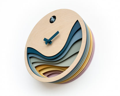 Artistic Cuckoo Clock, Handmade Wooden Wall Decor, Contemporary Home Accent