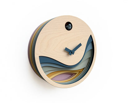 Artistic Cuckoo Clock, Handmade Wooden Wall Decor, Contemporary Home Accent