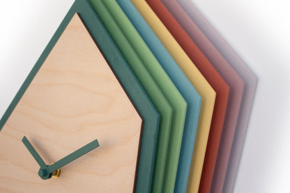 Artistic Cuckoo Clock, Geometric Wooden Wall Decor, Unique Design