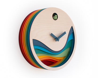 Unique Modern Cuckoo Clock - Multi Colored