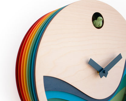 Unique Modern Cuckoo Clock - Multi Colored