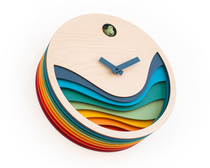 Unique Modern Cuckoo Clock - Multi Colored