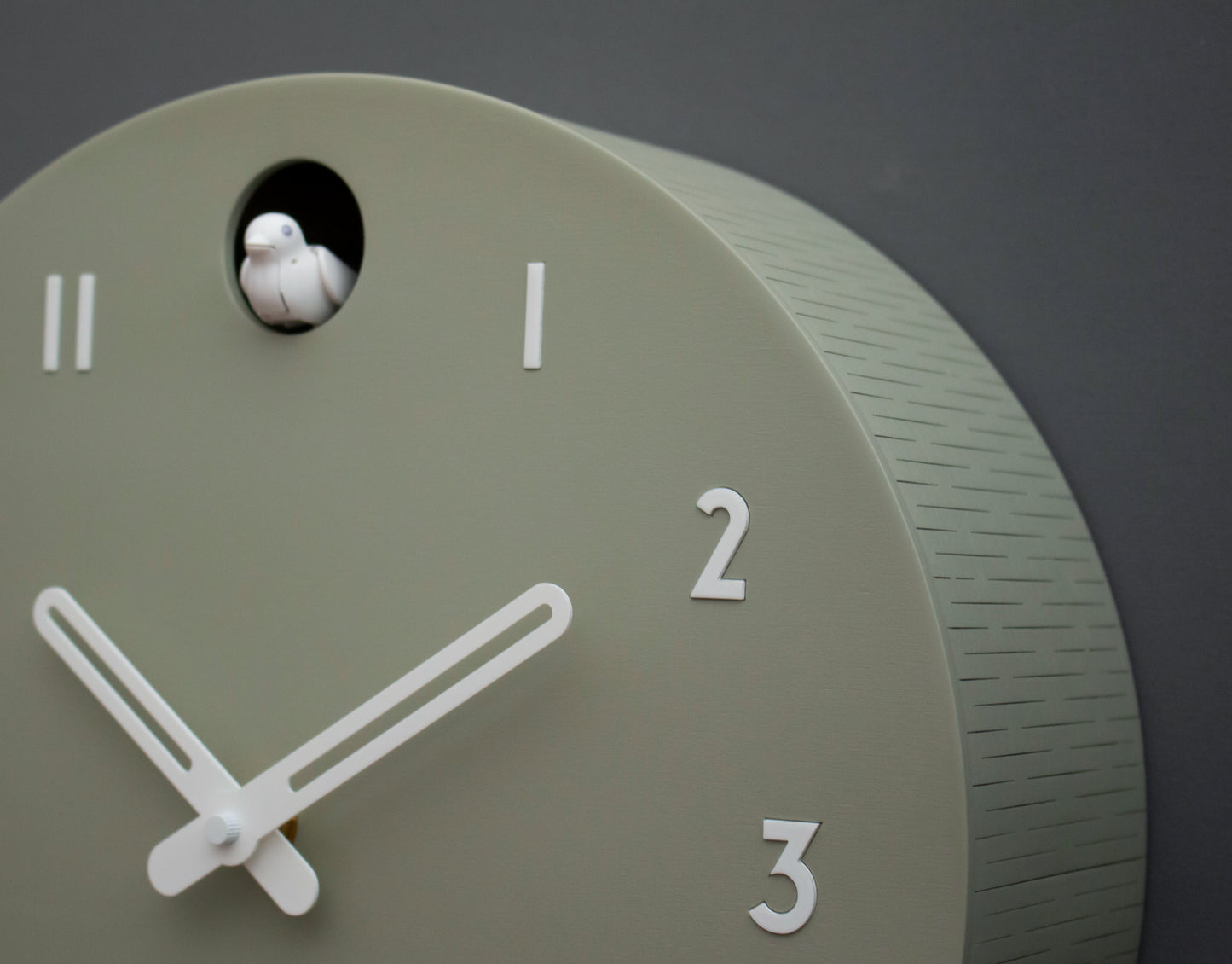 Linden Green Cuckoo Clock, Minimalist Wall Decor, Modern Wooden Design with White Details