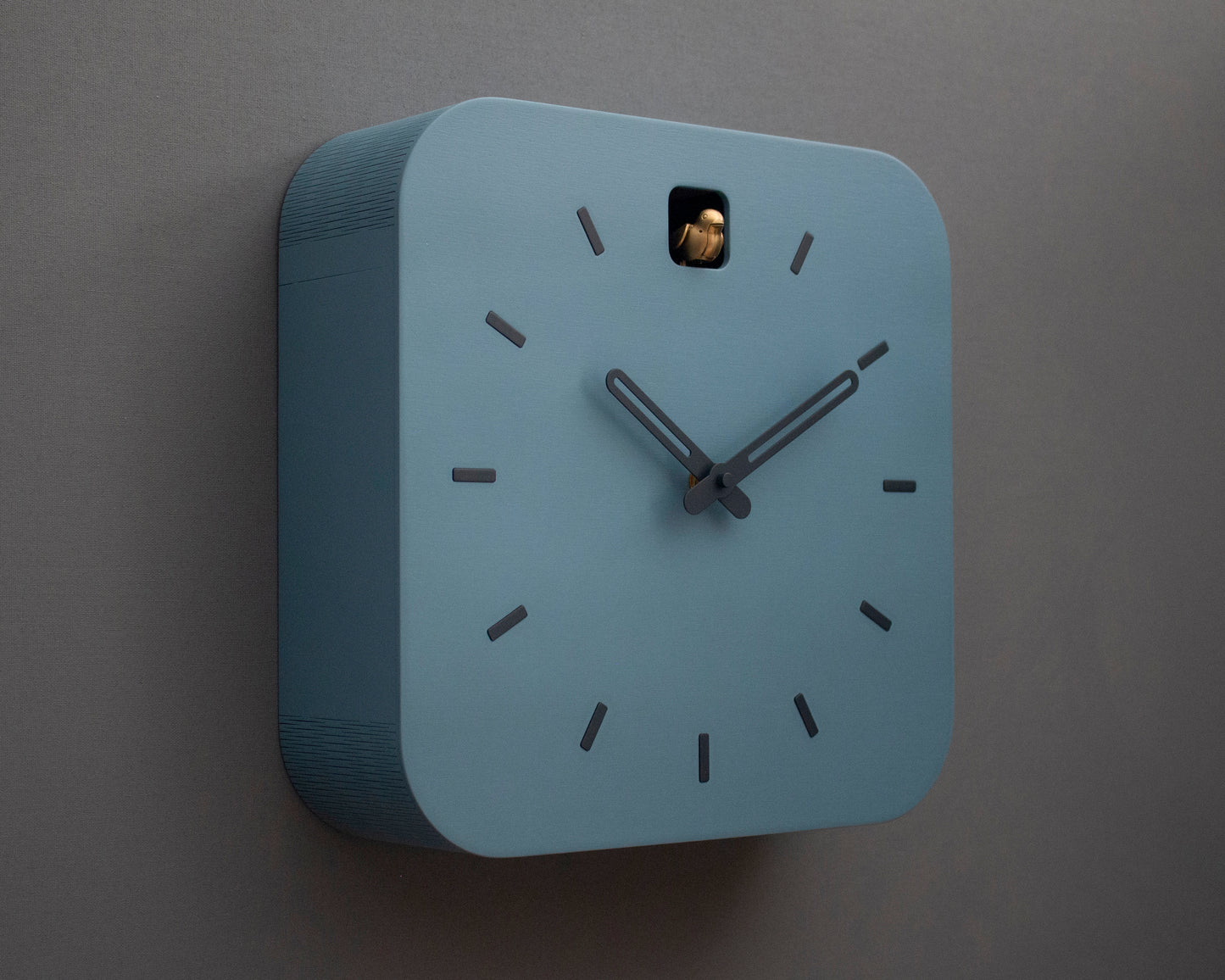 Minimalist Cuckoo Clock, Napoleon Blue Wall Clock, Modern Home Décor