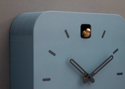 Minimalist Cuckoo Clock, Napoleon Blue Wall Clock, Modern Home Décor
