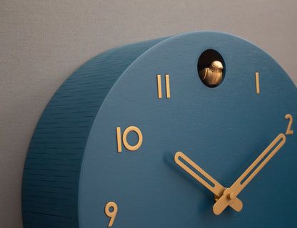 Fresco Cuckoo Clock, Modern Wall Decor, Brass Details, Minimalist Wooden Handmade Design