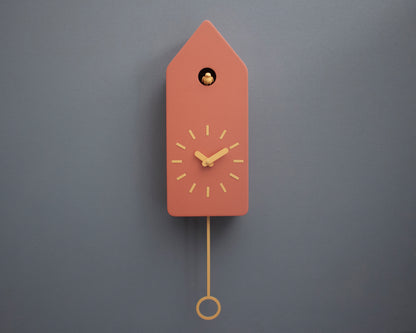 Sunset House Cuckoo Clock – Warm Scandinavian Wall Accent