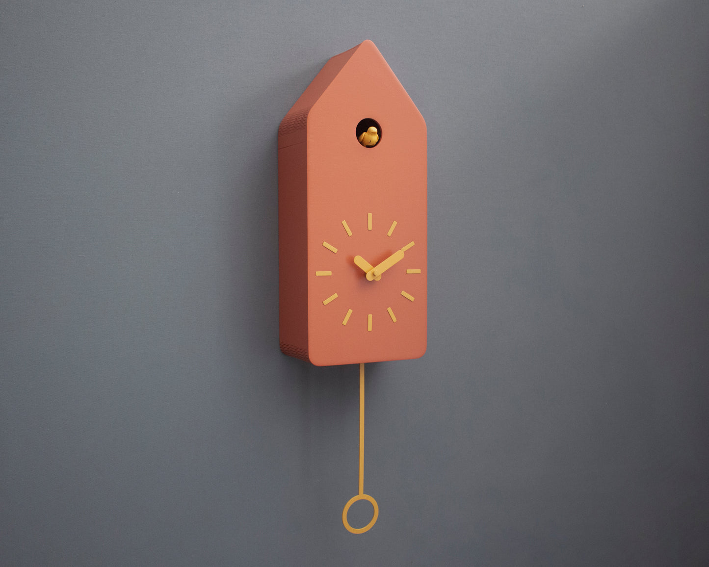 Sunset House Cuckoo Clock – Warm Scandinavian Wall Accent