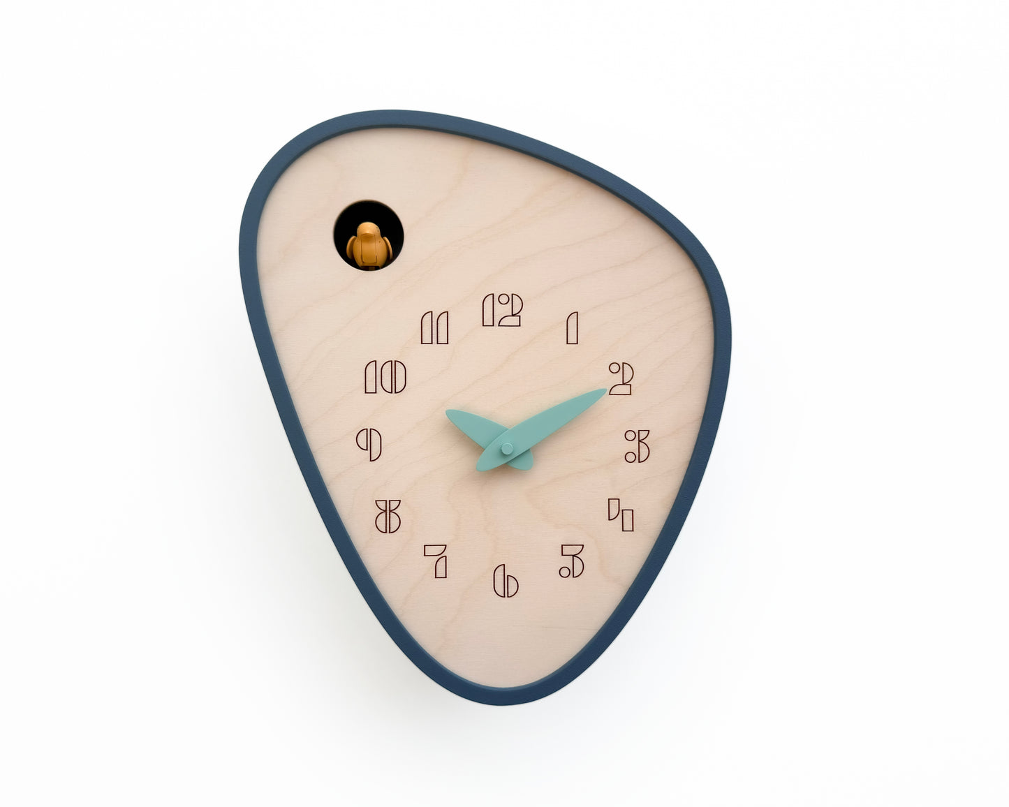 Cuckoo Clock - Wind with Amber Bird and Mold Green Clock Hands