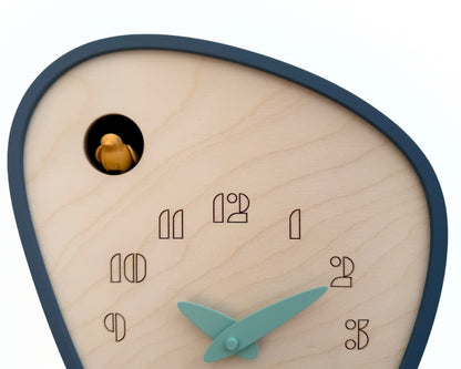Cuckoo Clock - Wind with Amber Bird and Mold Green Clock Hands