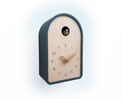 Modern Cuckoo Clock - Anthracite with Brass painted accessories