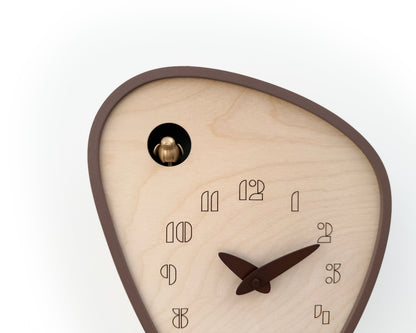 Handcrafted Cuckoo Clock – Light Brown, Chirping Bird