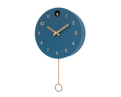 Fresco Cuckoo Clock, Modern Wall Decor, Brass Details, Minimalist Wooden Handmade Design