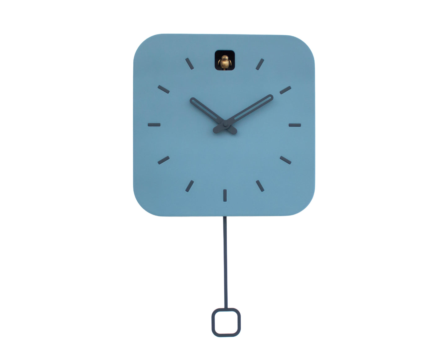 Minimalist Cuckoo Clock, Napoleon Blue Wall Clock, Modern Home Décor