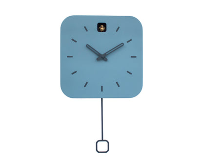 Minimalist Cuckoo Clock, Napoleon Blue Wall Clock, Modern Home Décor