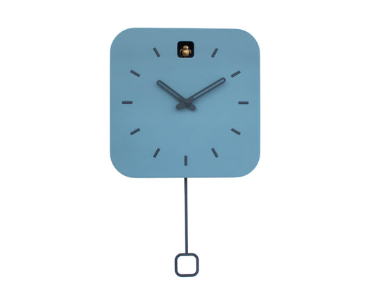 Minimalist Cuckoo Clock, Napoleon Blue Wall Clock, Modern Home Décor