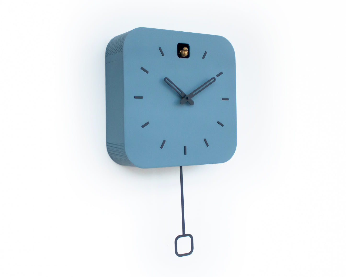 Minimalist Cuckoo Clock, Napoleon Blue Wall Clock, Modern Home Décor