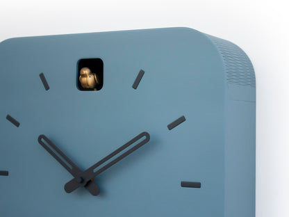 Minimalist Cuckoo Clock, Napoleon Blue Wall Clock, Modern Home Décor