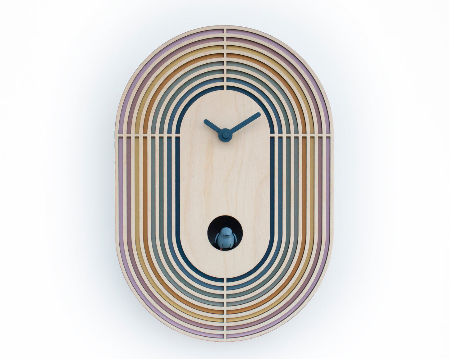 Unique Retro Modern Cuckoo Clock - Multi Colored