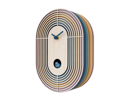 Unique Retro Modern Cuckoo Clock - Multi Colored