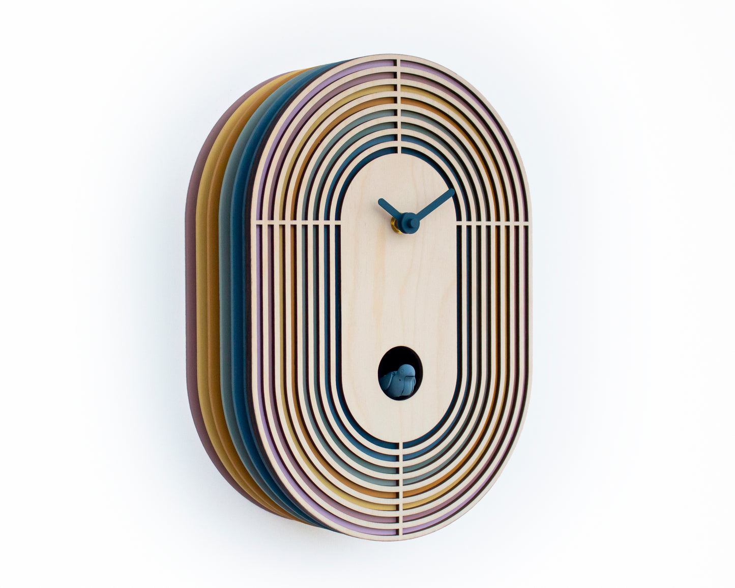 Unique Retro Modern Cuckoo Clock - Multi Colored