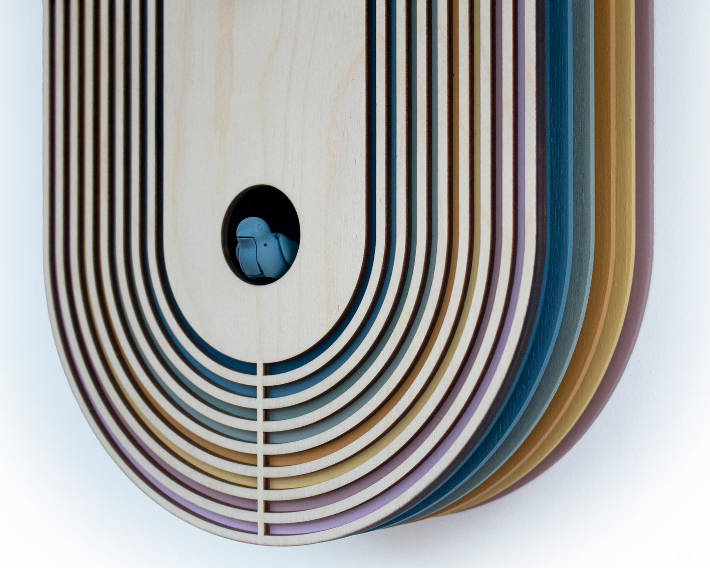 Unique Retro Modern Cuckoo Clock - Multi Colored