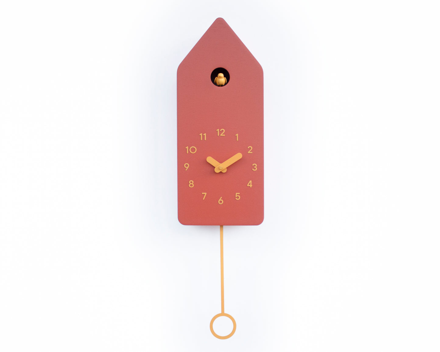 Autumn Glow Cuckoo Clock – Scandinavian Wall Decor in Amber Tones