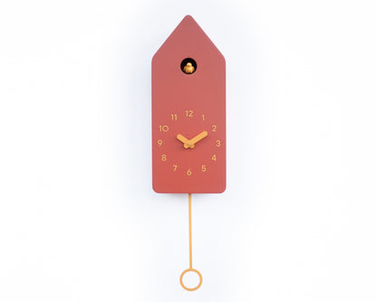 Autumn Glow Cuckoo Clock – Scandinavian Wall Decor in Amber Tones