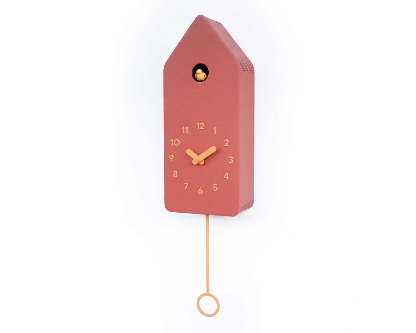 Autumn Glow Cuckoo Clock – Scandinavian Wall Decor in Amber Tones
